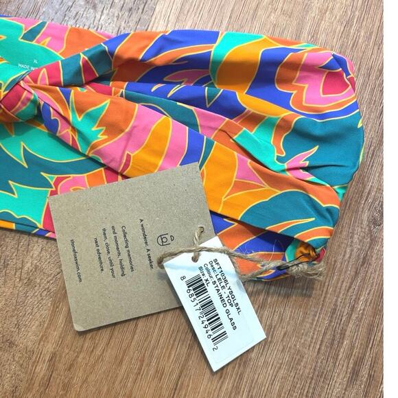 NWT Stone Fox Swim Stained Glass Lele Bikini Top Size XL - Picture 5 of 7